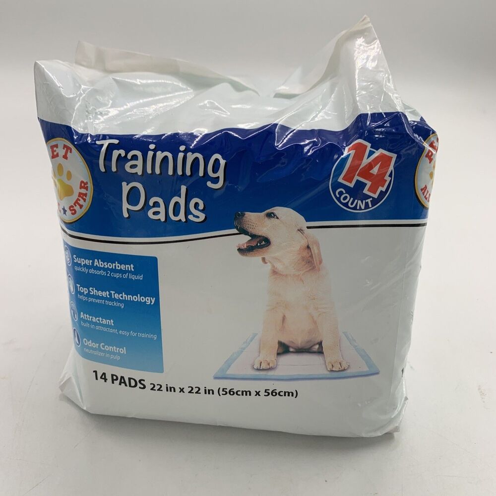 Pet All Star Training Pads 22"x 22" Super Absorbent Odor Control 1 Package 14 Ct